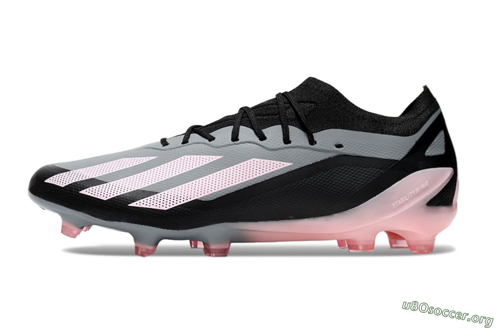 Adidas X Crazyfast.1 FG Football Boots - Grey/Black/Pink 3