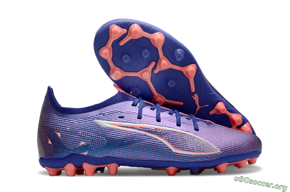 Puma Ultra 5 Ultimate MG Football Boots - Purple/Red/White 2