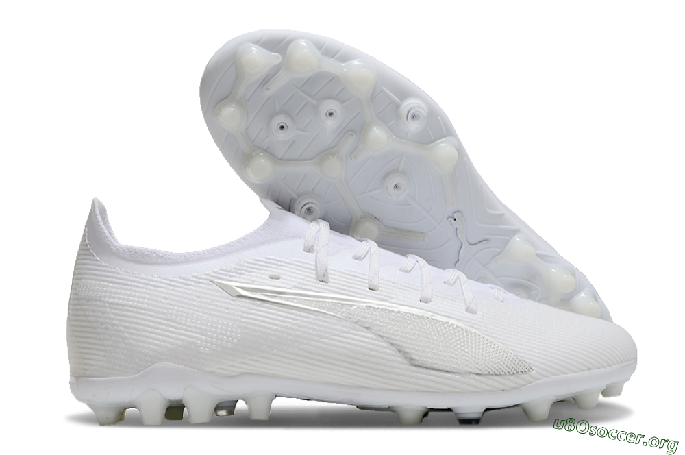 Puma Ultra 5 Ultimate MG Football Boots - White/Silver 2
