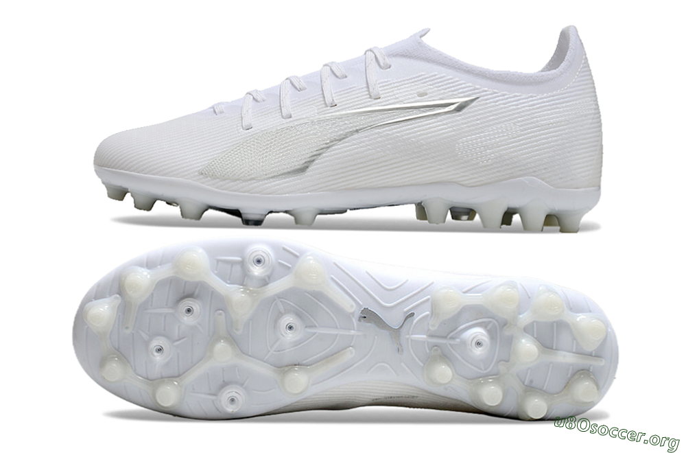 Puma Ultra 5 Ultimate MG Football Boots - White/Silver 1