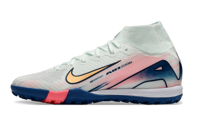 Nike Air Zoom Mercurial Superfly 10 Elite TF Football Shoes - White/Pink/Blue