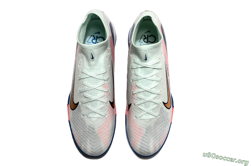 Nike Air Zoom Mercurial Superfly 10 Elite TF Football Shoes - White/Pink/Blue 0