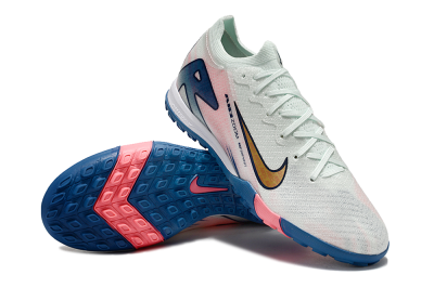 Nike Air Zoom Mercurial Vapor 16 Elite TF Football Shoes - White/Pink/Blue