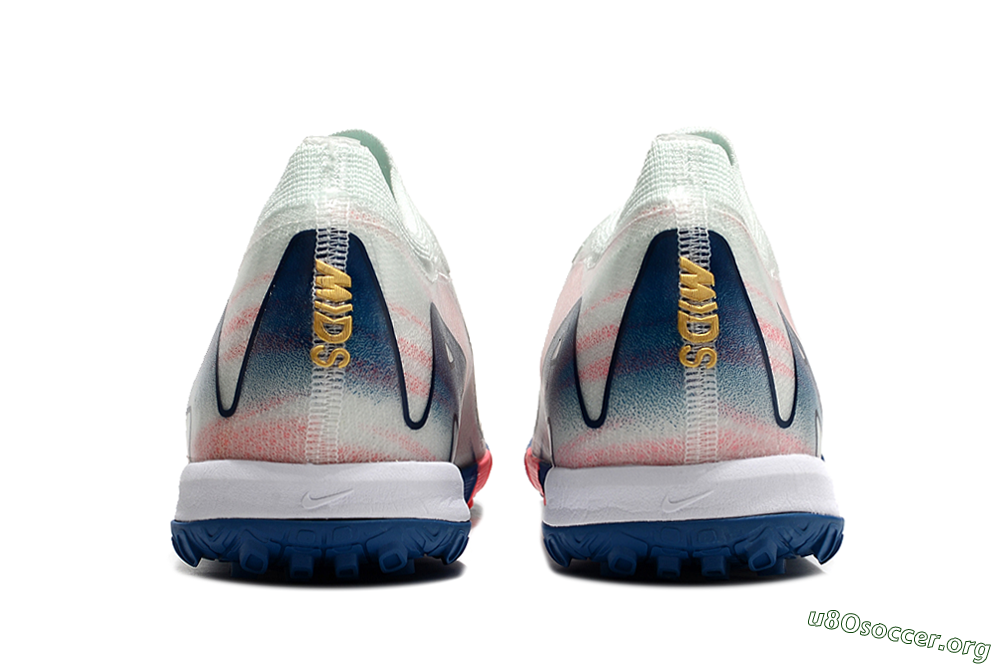 Nike Air Zoom Mercurial Vapor 16 Elite TF Football Shoes - White/Pink/Blue 4