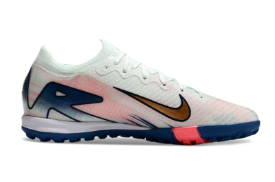 Nike Air Zoom Mercurial Vapor 16 Elite TF Football Shoes - White/Pink/Blue