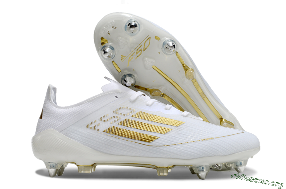 Adidas F50 Elite SG Football Boots - White/Gold 2