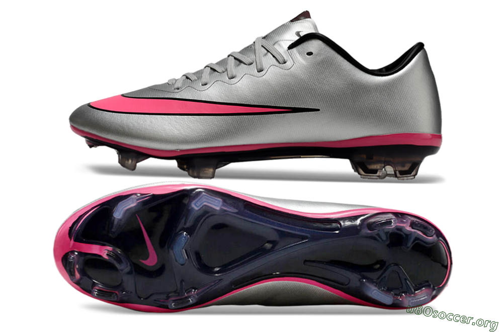 Nike Mercurial Vapor 10 Elite FG Football Boots - Sliver/Pink/Black 1
