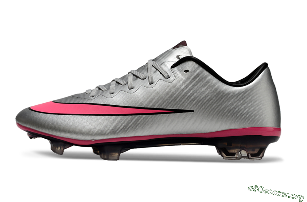 Nike Mercurial Vapor 10 Elite FG Football Boots - Sliver/Pink/Black 3