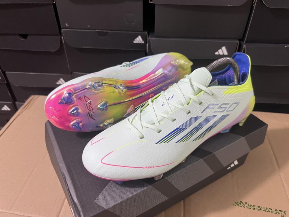 Adidas F50 Elite FG Football Boots - Blue/Pink/Yellow