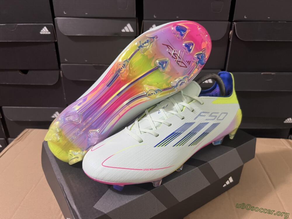 Adidas F50 Elite FG Football Boots - Blue/Pink/Yellow