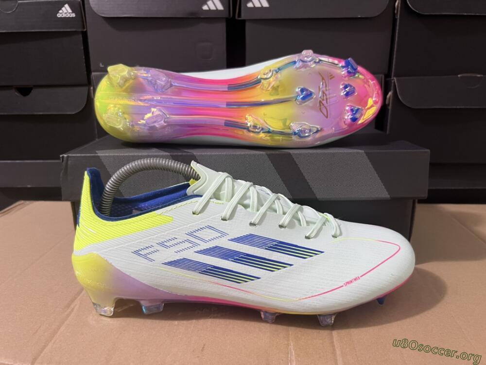 Adidas F50 Elite FG Football Boots - Blue/Pink/Yellow