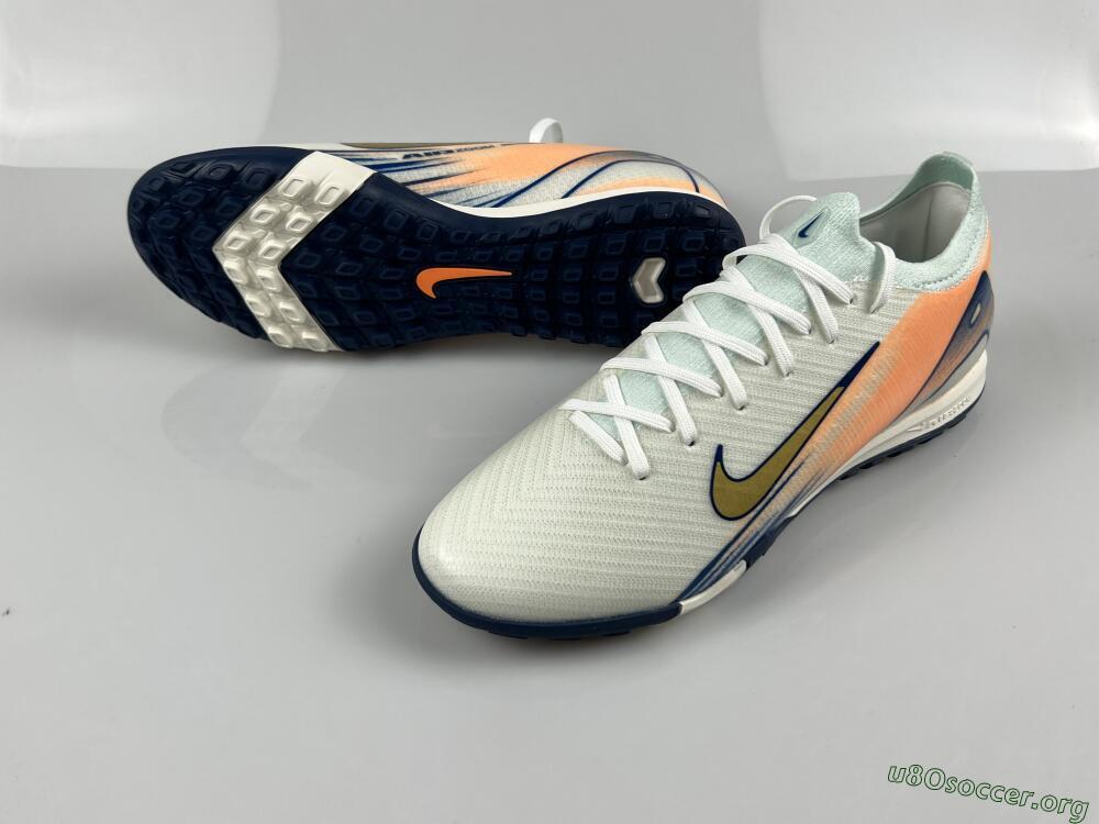 Nike Air Zoom Mercurial Vapor 16 Elite TF Football Shoes - White/Pink/Blue