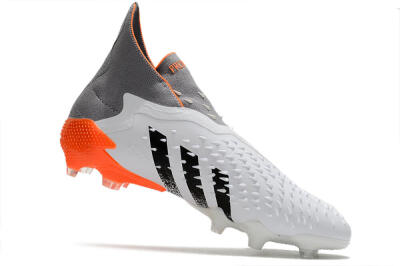 Adidas Predator Freak+ Laceless FG Football Boots - White/Grey/Orange