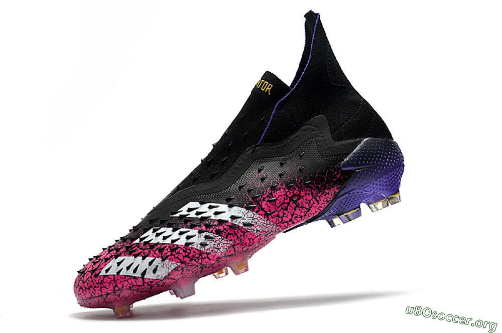Adidas Predator Freak+ Laceless FG Football Boots - Black/White/Red 5