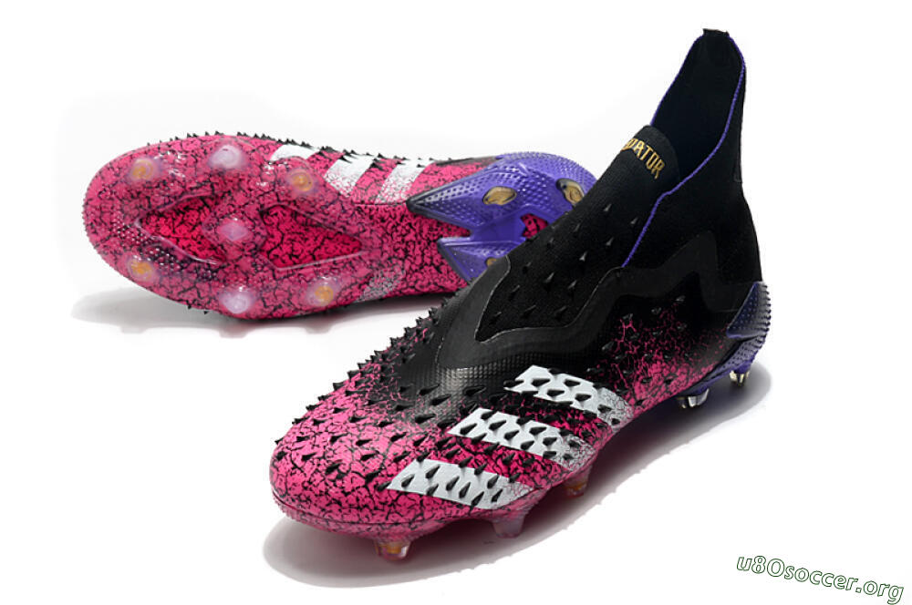 Adidas Predator Freak+ Laceless FG Football Boots - Black/White/Red 0