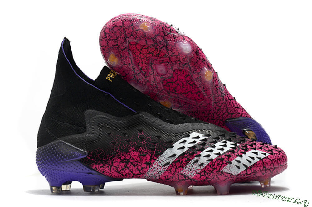 Adidas Predator Freak+ Laceless FG Football Boots - Black/White/Red 2