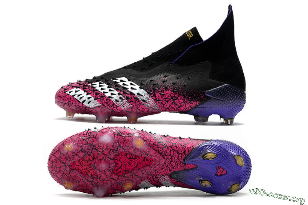 Adidas Predator Freak+ Laceless FG Football Boots - Black/White/Red 1