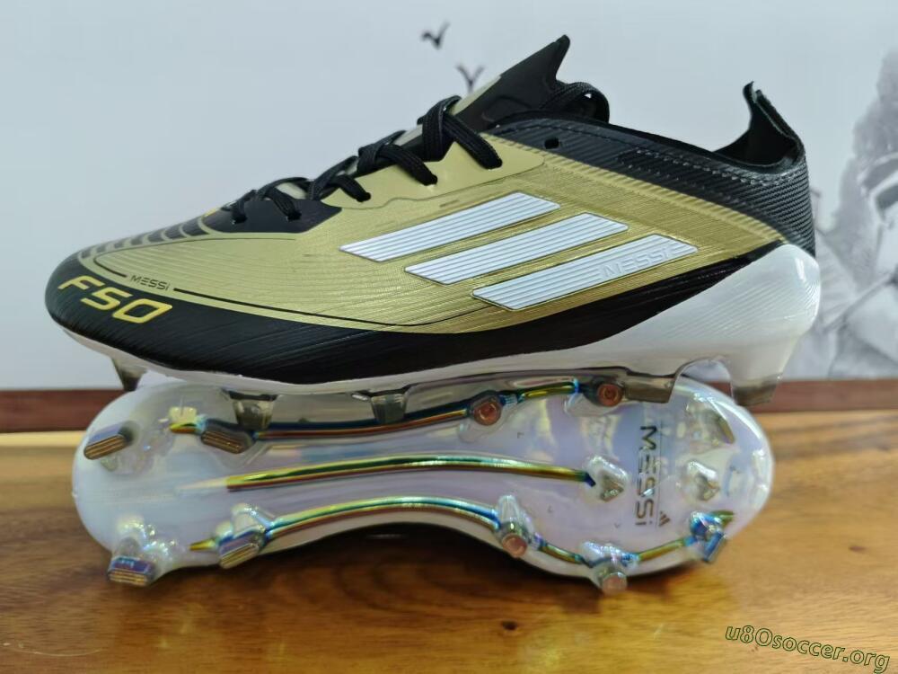 Adidas F50 Adizero Messi FG Football Boots - Gold/White/Black