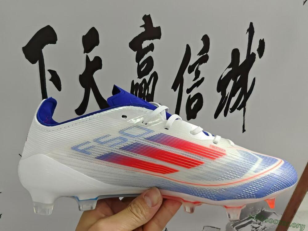 Adidas F50 Adizero FG Football Boots - White/Blue/Pink