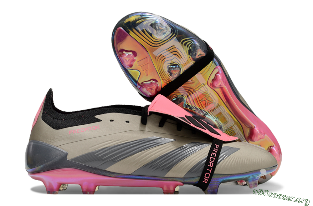 Adidas Predator Elite Foldover Tongue FG Football Boots - Pink/Black/Silver/Gold 2