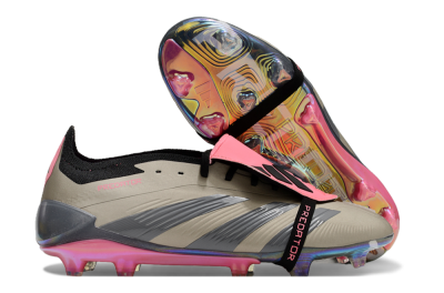 Adidas Predator Elite Foldover Tongue FG Football Boots - Pink/Black/Silver/Gold