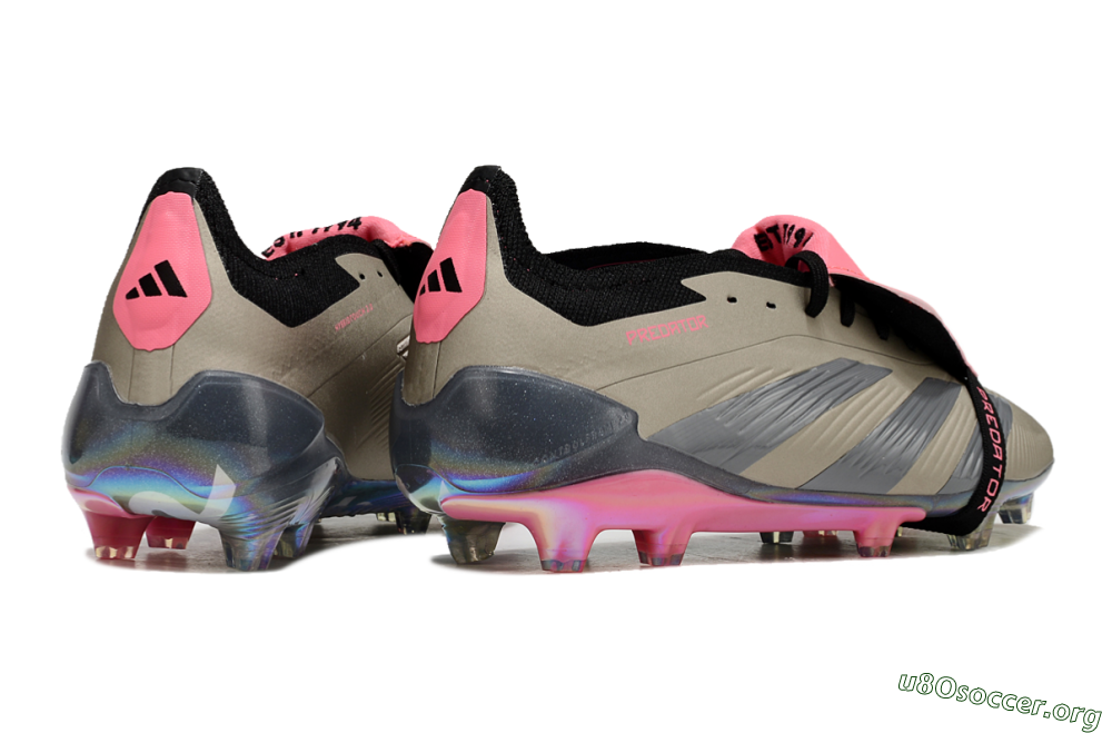 Adidas Predator Elite Foldover Tongue FG Football Boots - Pink/Black/Silver/Gold 6