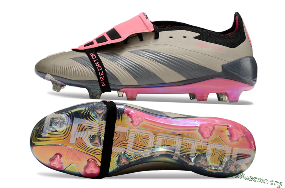 Adidas Predator Elite Foldover Tongue FG Football Boots - Pink/Black/Silver/Gold 1