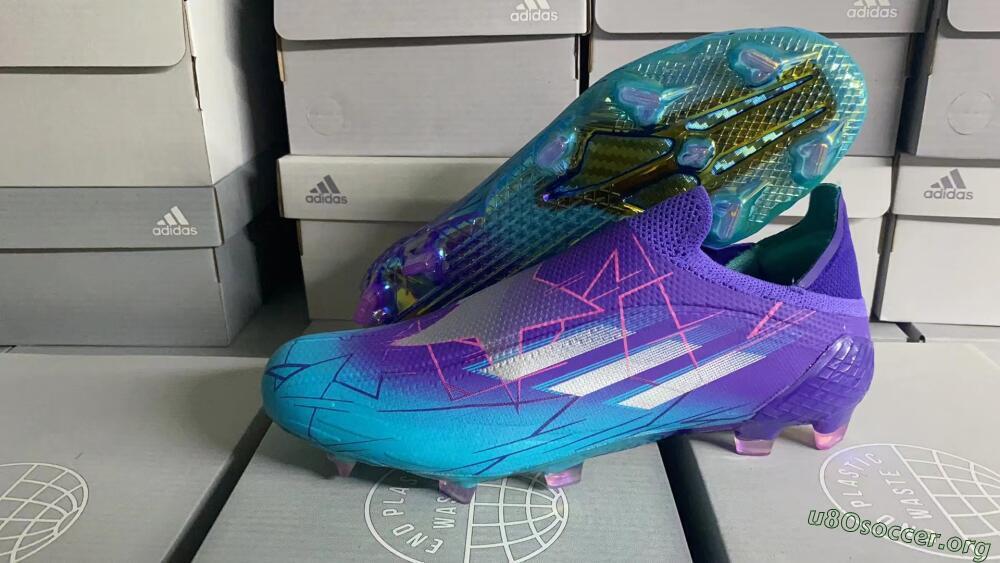 Adidas X Speedflow+ FG Football Boots - Jade/Purple/Pink