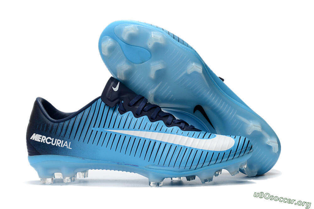 Nike Mercurial Vapor 11 FG Football Boots - Blue/White/Black 2