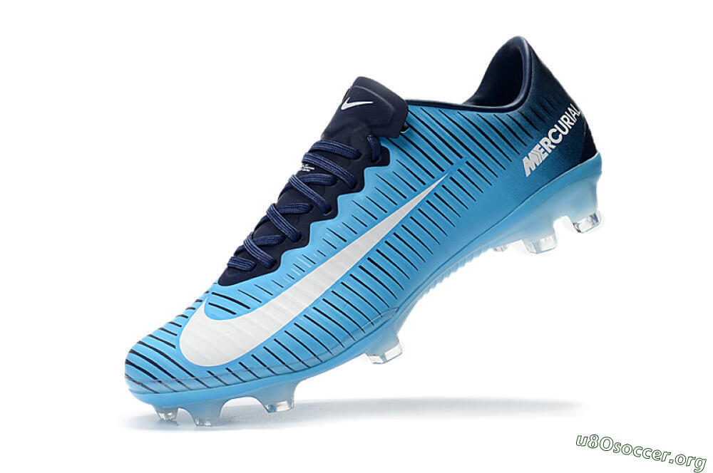 Nike Mercurial Vapor 11 FG Football Boots - Blue/White/Black 8