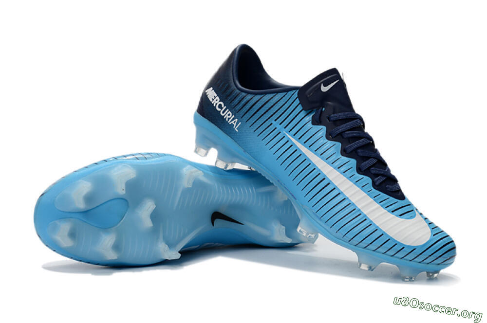 Nike Mercurial Vapor 11 FG Football Boots - Blue/White/Black 4