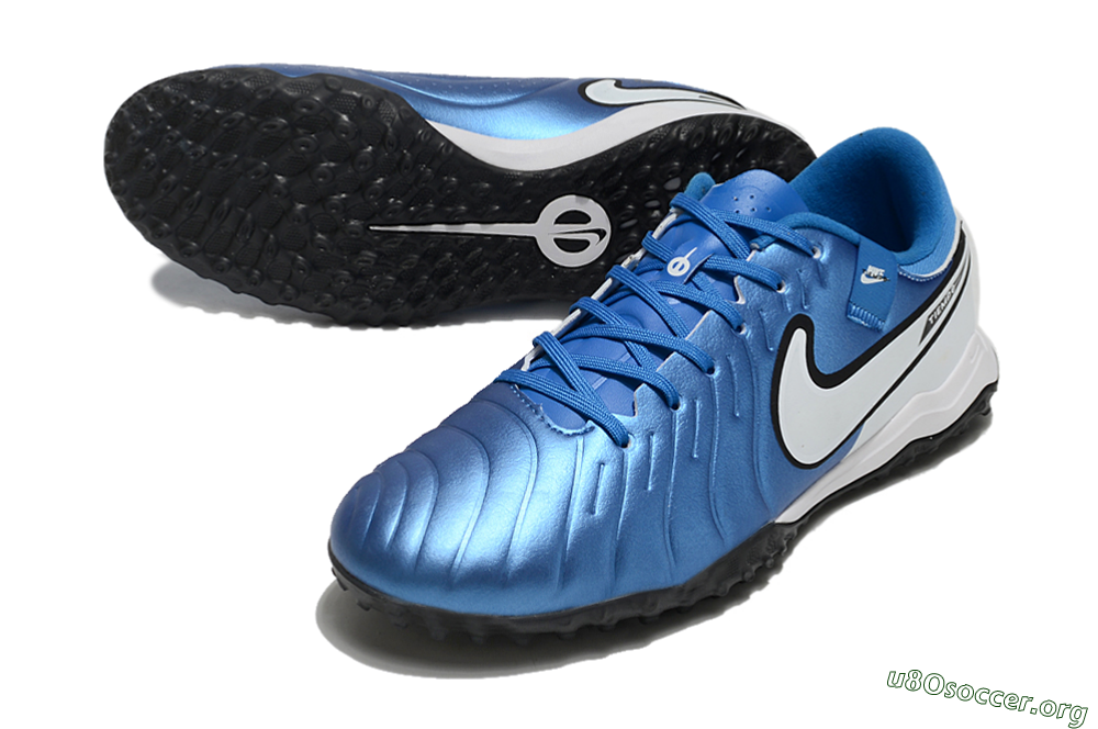 Nike Tiempo Legend 10 Academy TF Football Shoes - Blue/White/Black 0