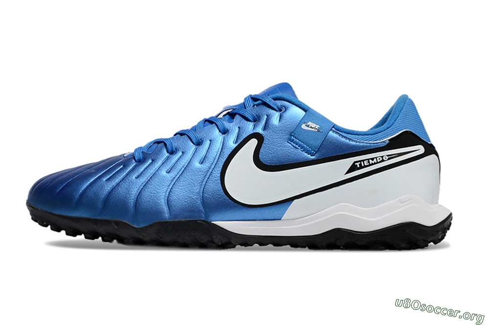 Nike Tiempo Legend 10 Academy TF Football Shoes - Blue/White/Black 3
