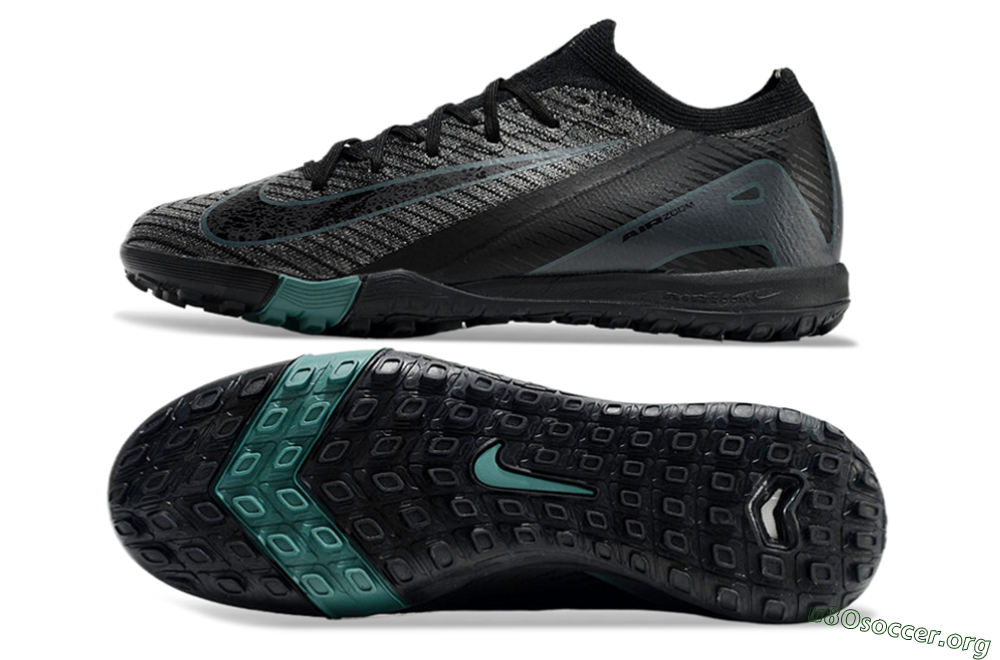 Nike Air Zoom Mercurial Vapor 16 Elite TF Football Shoes - Black/Blue/Grey 1