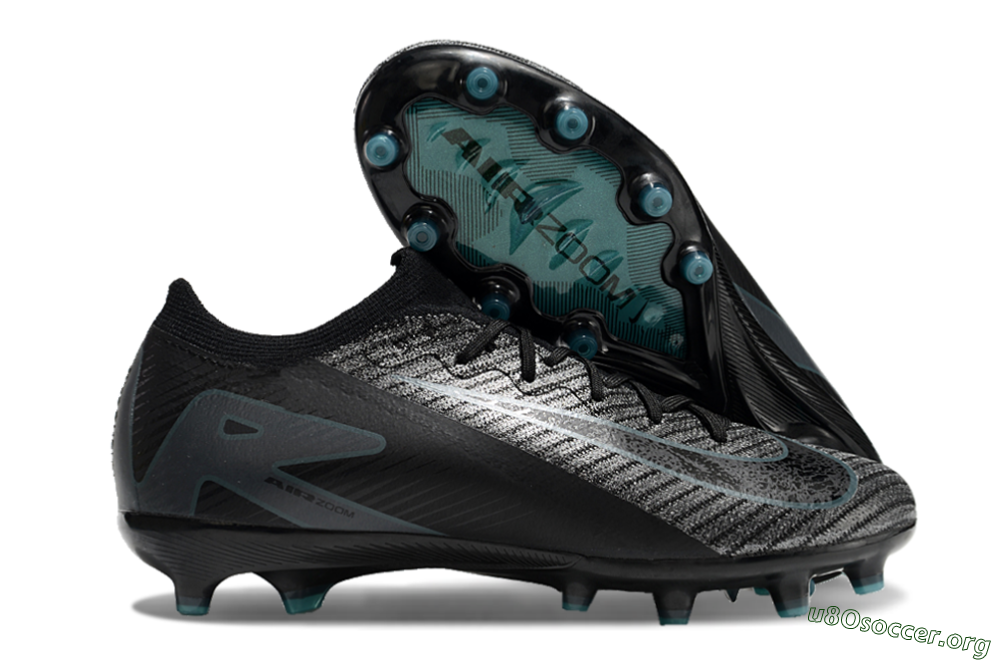 Nike Air Zoom Mercurial Vapor 16 Elite AG Football Boots - Black/Grey/Blue 2