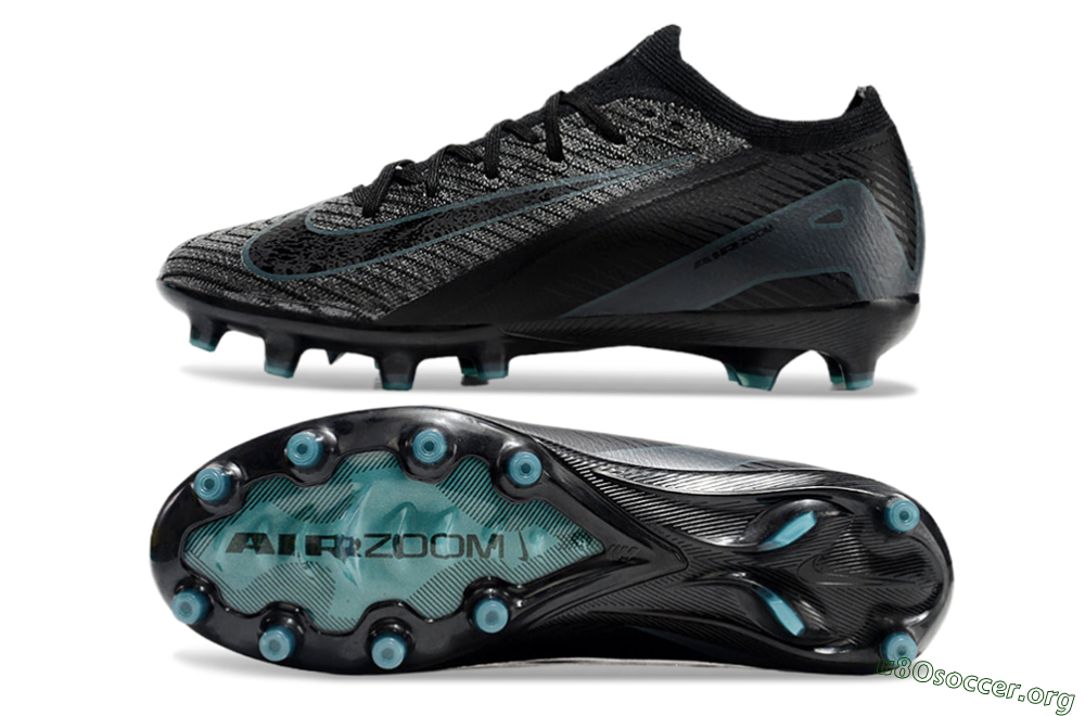 Nike Air Zoom Mercurial Vapor 16 Elite AG Football Boots - Black/Grey/Blue 1