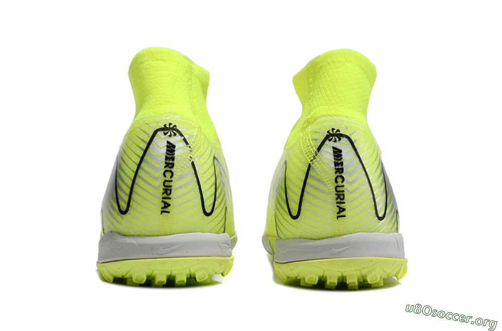 Nike Air Zoom Mercurial Superfly 10 Elite TF Football Shoes - Yellow/Silver/Black 4