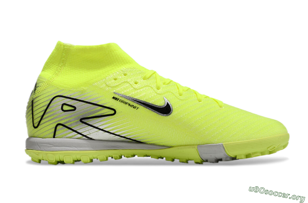 Nike Air Zoom Mercurial Superfly 10 Elite TF Football Shoes - Yellow/Silver/Black 6