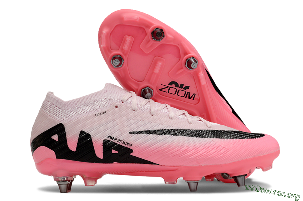 Nike Air Zoom Mercurial Vapor 15 Elite SG Football Boots - Pink/Black 2