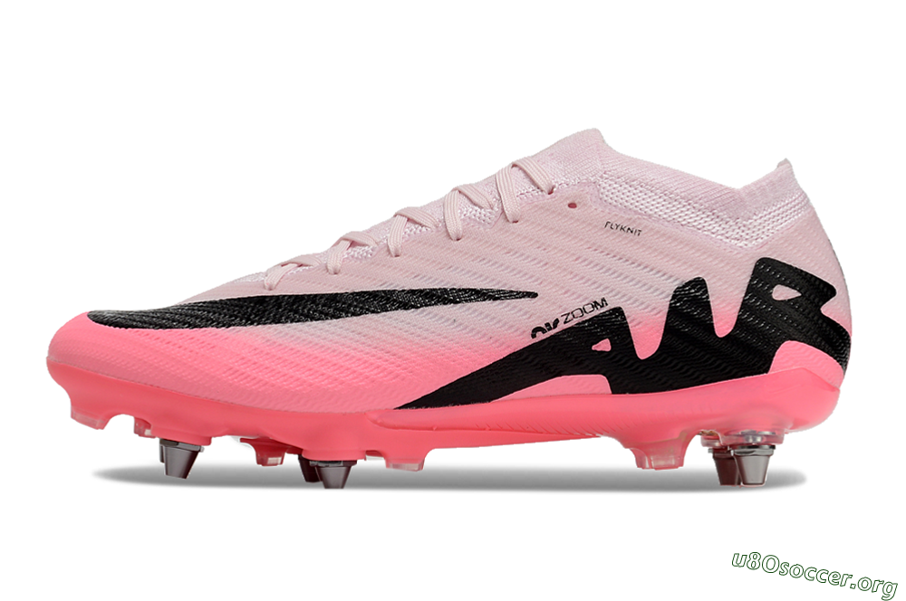 Nike Air Zoom Mercurial Vapor 15 Elite SG Football Boots - Pink/Black 3