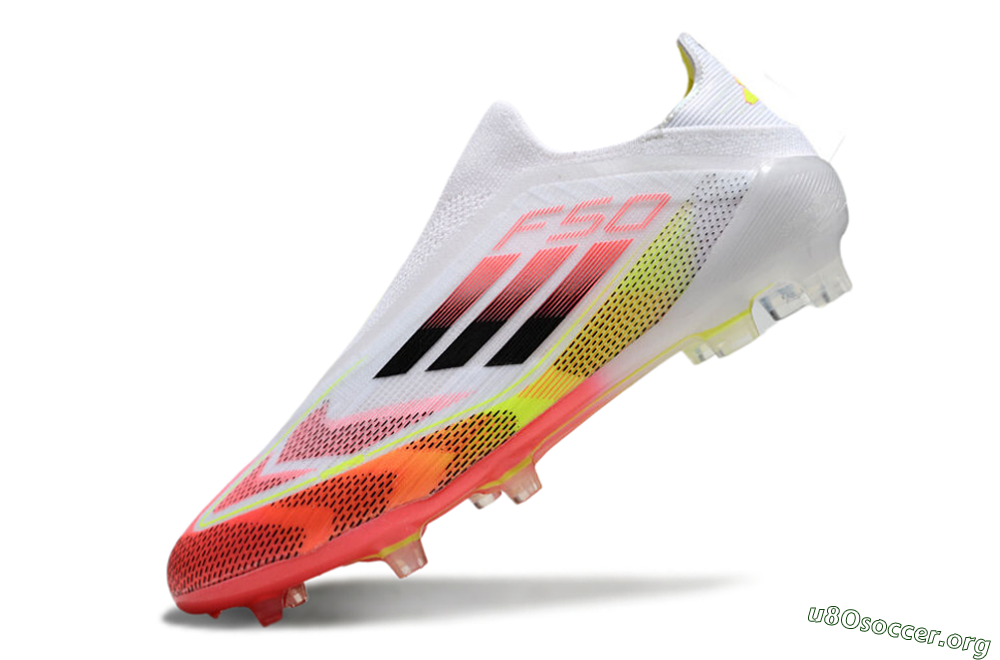Adidas F50 Elite Laceless FG Football Boots - White/Red/Black 5