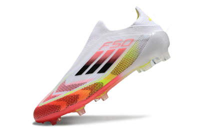 Adidas F50 Elite Laceless FG Football Boots - White/Red/Black