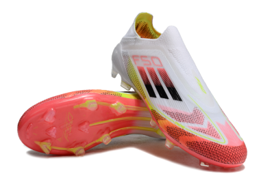 Adidas F50 Elite Laceless FG Football Boots - White/Red/Black