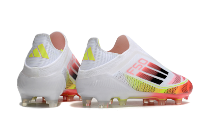 Adidas F50 Elite Laceless FG Football Boots - White/Red/Black