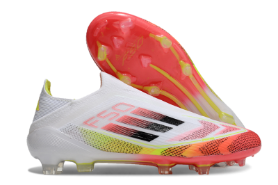 Adidas F50 Elite Laceless FG Football Boots - White/Red/Black