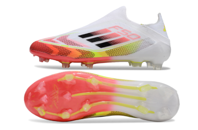 Adidas F50 Elite Laceless FG Football Boots - White/Red/Black