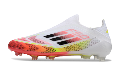 Adidas F50 Elite Laceless FG Football Boots - White/Red/Black