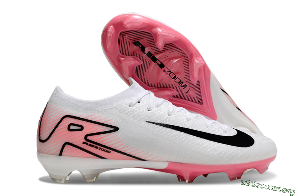 Nike Air Zoom Mercurial Vapor 16 Elite FG Football Boots - White/Pink/Black 2