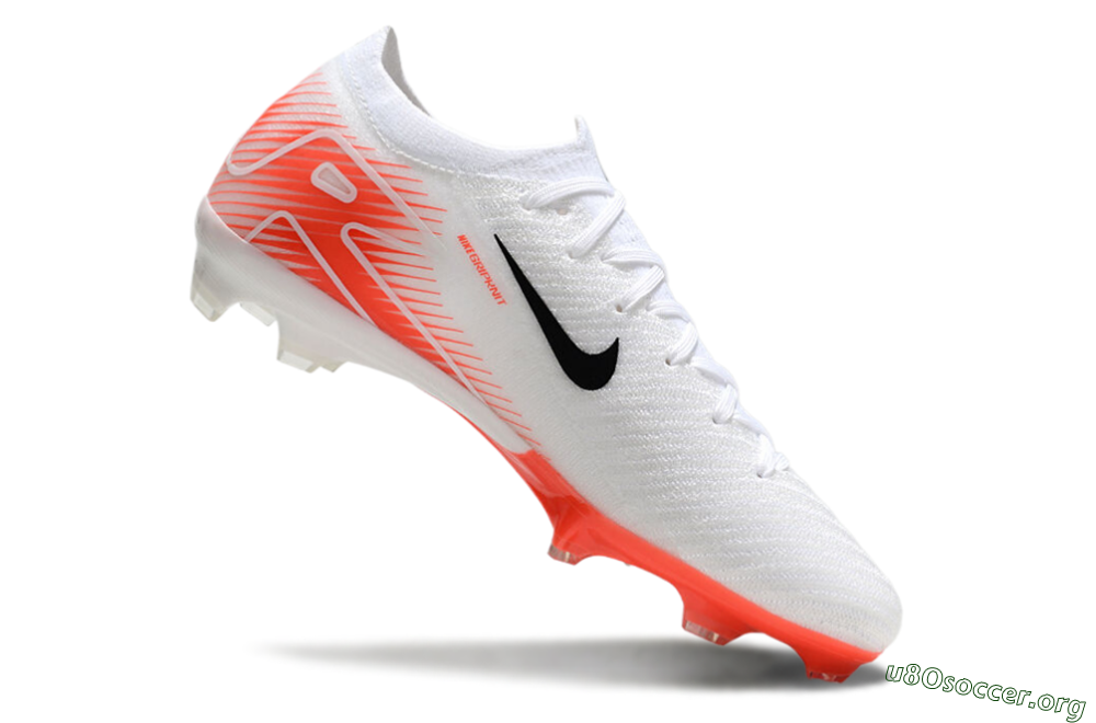 Nike Air Zoom Mercurial Vapor 16 Elite FG Football Boots - White/Orange/Black 4