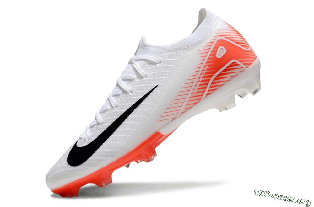 Nike Air Zoom Mercurial Vapor 16 Elite FG Football Boots - White/Orange/Black 5